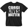 corgi lives matter black shirt white design