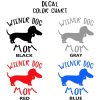 winer dog mom decal chart