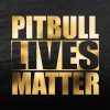 pit bull lives matter black tee gold foil design