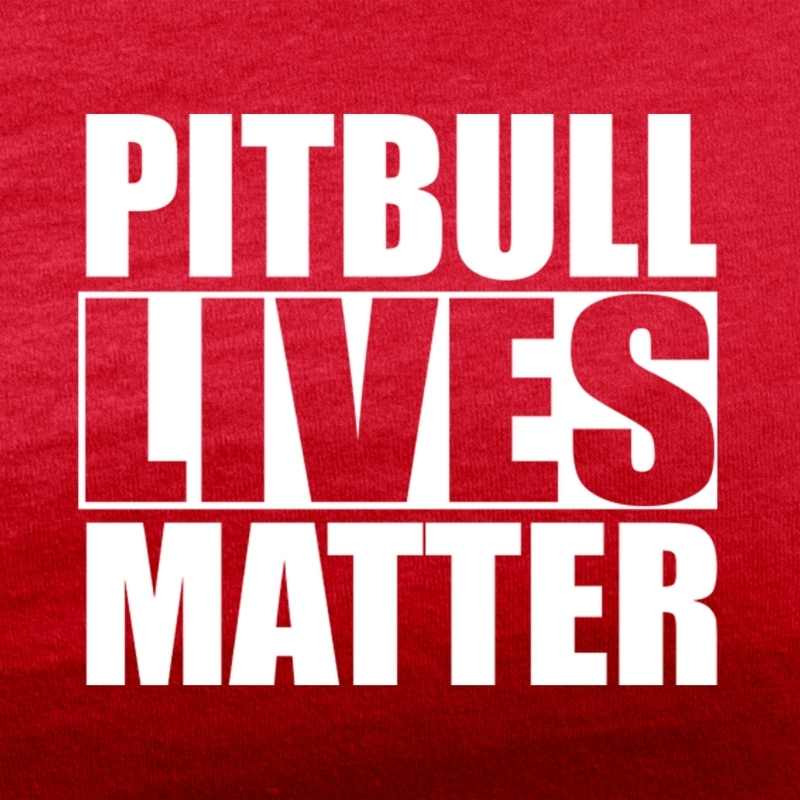 pit bull lives matter red tee white design