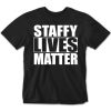 staffy lives matter white design black shirt