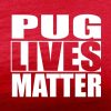 pug lives matter red tee white design