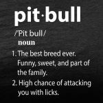 pit bull definition black tee white design