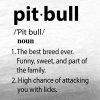 pit bull definition white tee black design