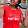 pitbull the perfect element of happiness red tee white design