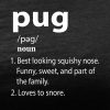 pug definition black tee white design