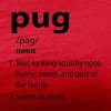 pug definition red tee black design