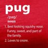 pug definition red tee white design