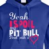 Yeah I Spoil My Pit Bull Deal With It Hoodie Royal Blue Pink