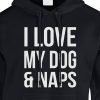 i love my dogs and naps hoodie black