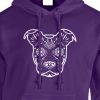 pit bull sugar skull hoodie purple