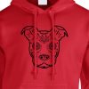 pit bull sugar skull hoodie red black