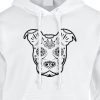 pit bull sugar skull hoodie white
