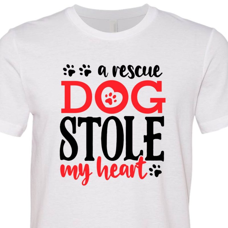 A Rescue Dog Stole My Heart Shirt White