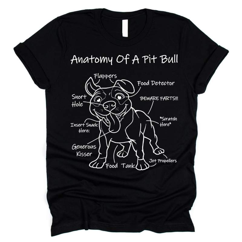 Anatomy of a Pitbull T-Shirt Black